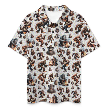 10 Bigfoot / Sasquatch Designs, Kids Button Down Polo Shirt