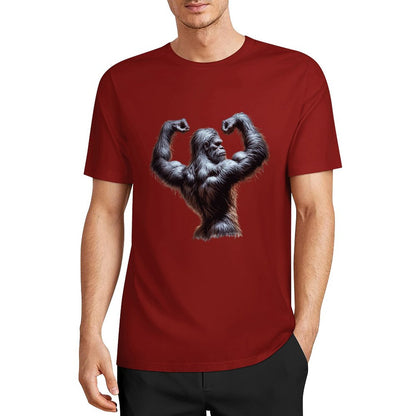 Bigfoot - Sasquatch Double Muscle Short Sleeve Cotton T-Shirt