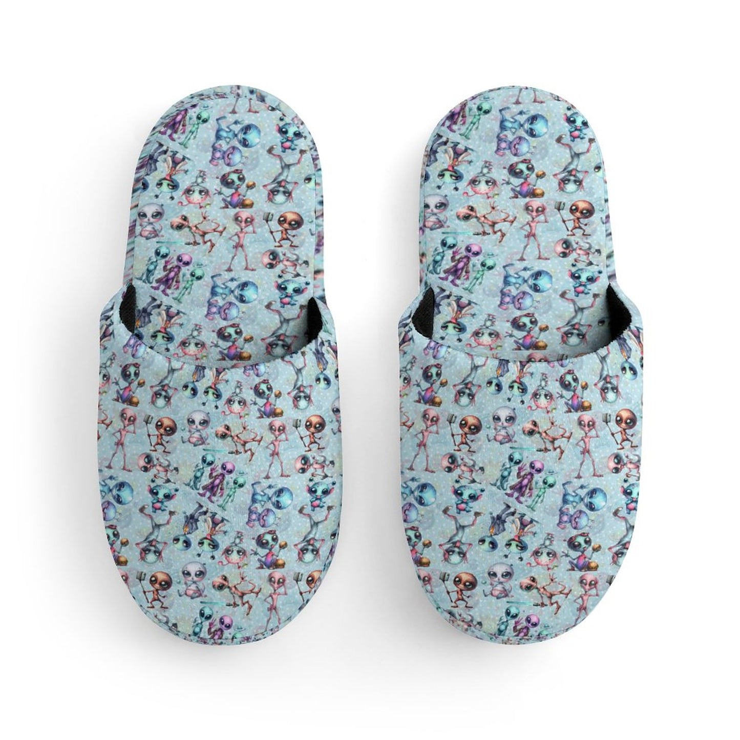 6 Alien Designs Flannel Children's Cotton Slippers
