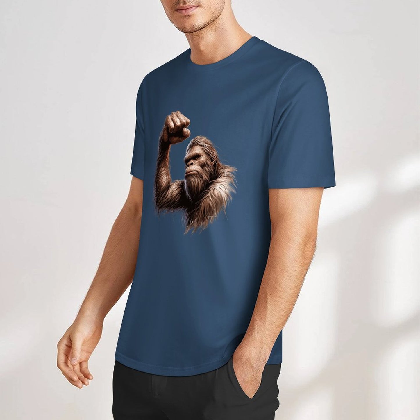 Bigfoot - Sasquatch Big Muscle Short Sleeve Cotton T-Shirt