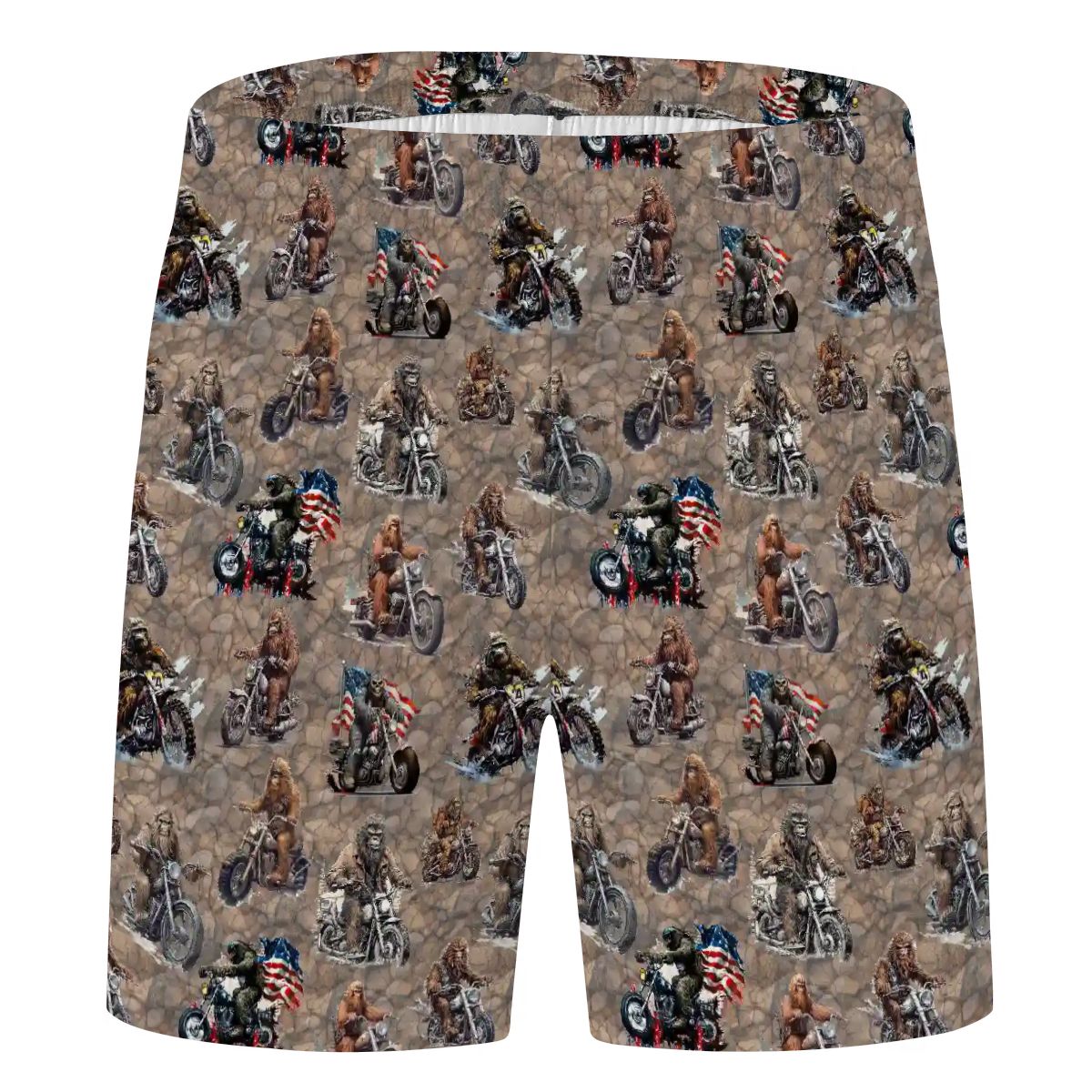 10 Bigfoot / Sasquatch Designs, Men’s Polyester, pocketed, pajama Shorts