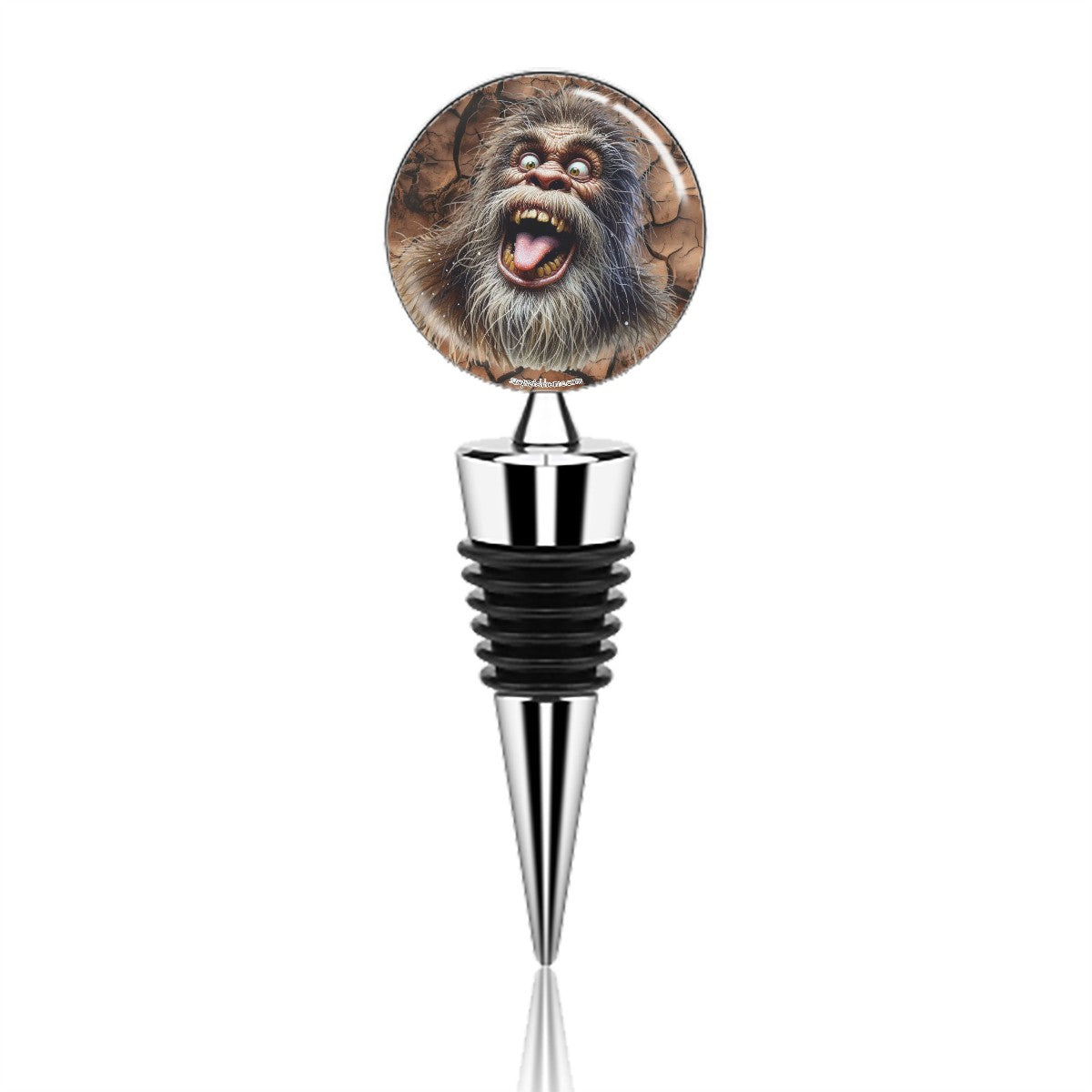 Crazy Sasquatch Face, Wine Bottle Stopper