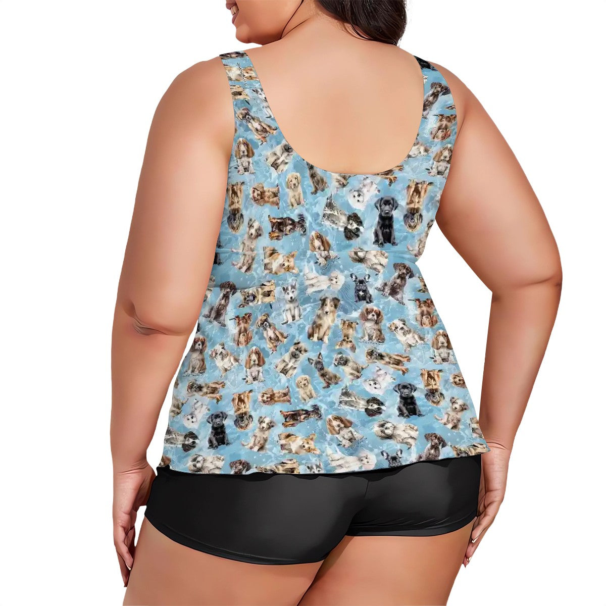 Plus Sized Women’s Two Piece Tankini Swimsuit