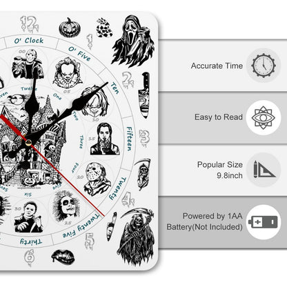 Halloween Square Wall Clock