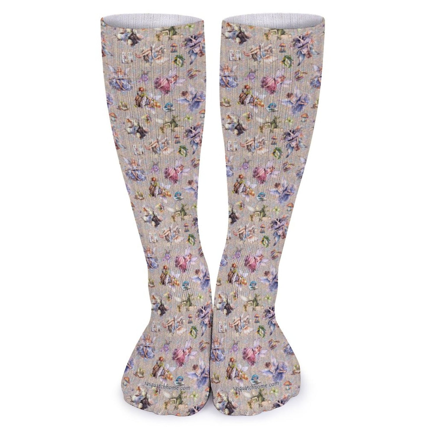 6 Fairy Designs, 15.5 Inch Tube Socks