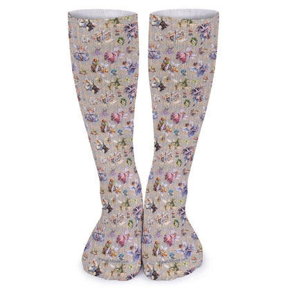 6 Fairy Designs, 15.5 Inch Tube Socks