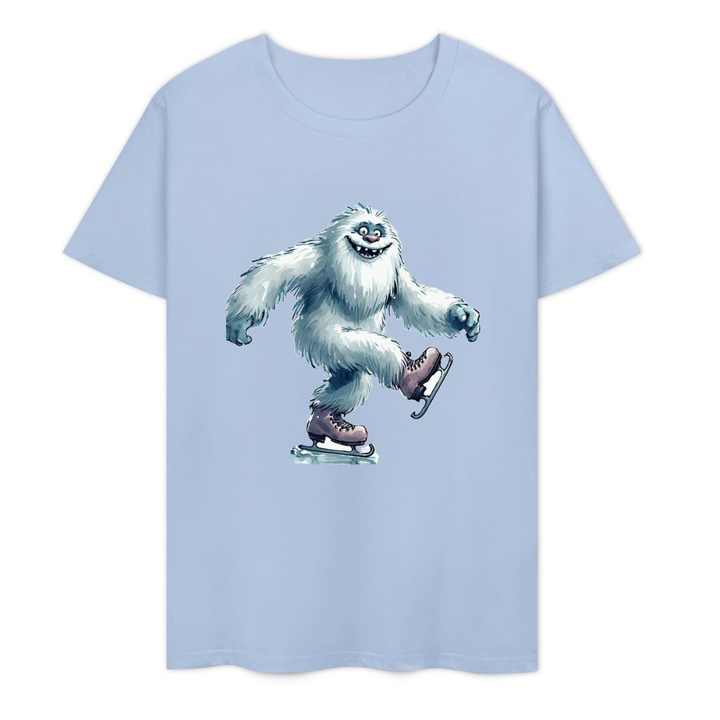 Bigfoot - Sasquatch Yeti Skate, Short Sleeve Cotton T-Shirt