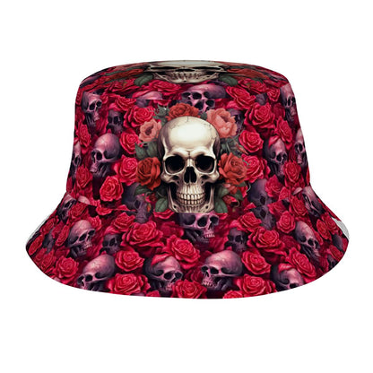Skulls and Roses, Adult Bucket Hat