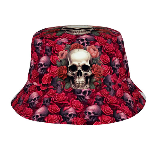 Skulls and Roses, Adult Bucket Hat