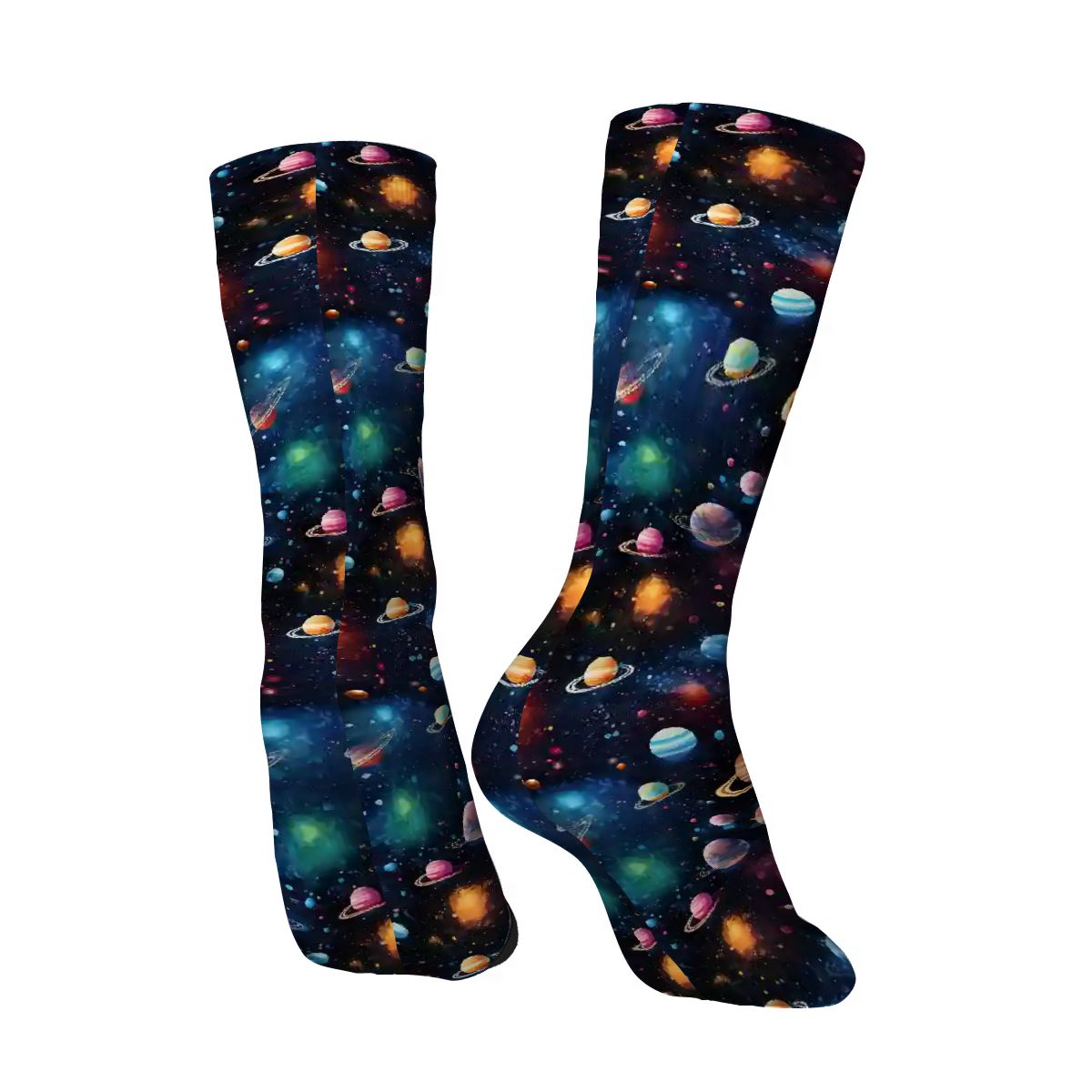 12 Galaxy, Outer Space, Polyester Crew Socks