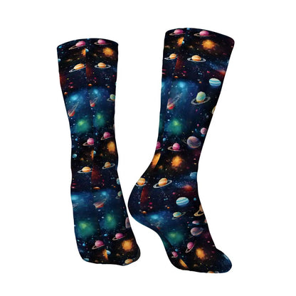 12 Galaxy, Outer Space, Polyester Crew Socks