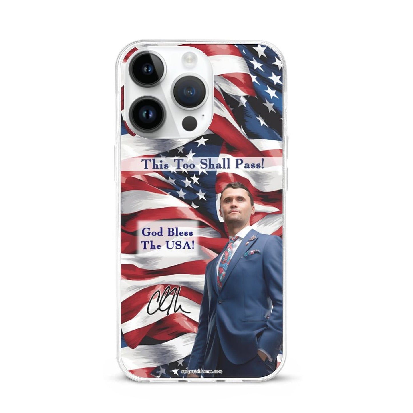 Charlie Kirk Memorial, TPU Apple iPhone 15 Case