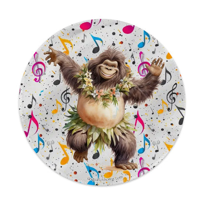 8” Round Mouse pad, Bigfoot / Sasquatch – Anti slip rubber –