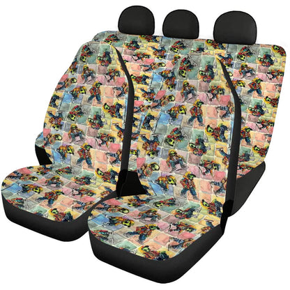 6 Alien Design, Set of 3 Auto Seat Covers
