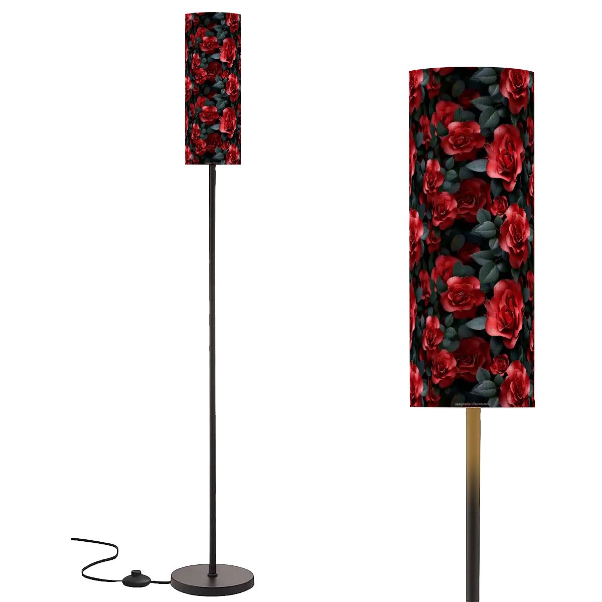 10 Beautiful Flower Designs, Floor Lamp Modern Standing Lamp (Made in USA)