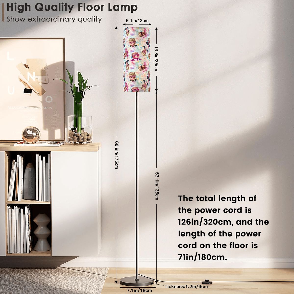 20 Donald Trump Designs, Floor Lamp Modern Standing Lamp (Made in USA)