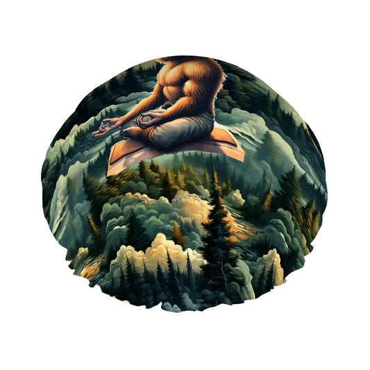 Zen Bigfoot / Sasquatch Cowboy, Reusable Shower Cap