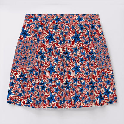 Donald Trump on Stars, Women’s Milk Silk Sports Skorts with Pockets