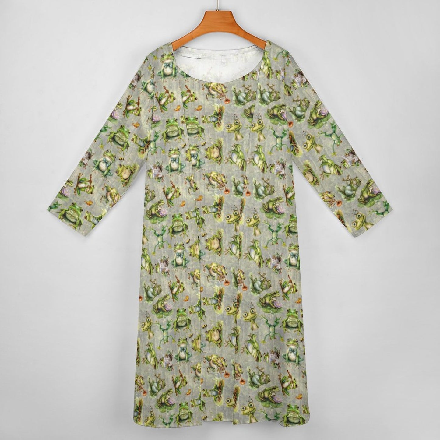 10 Animal Designs Women’s Long Dress with Cardigan