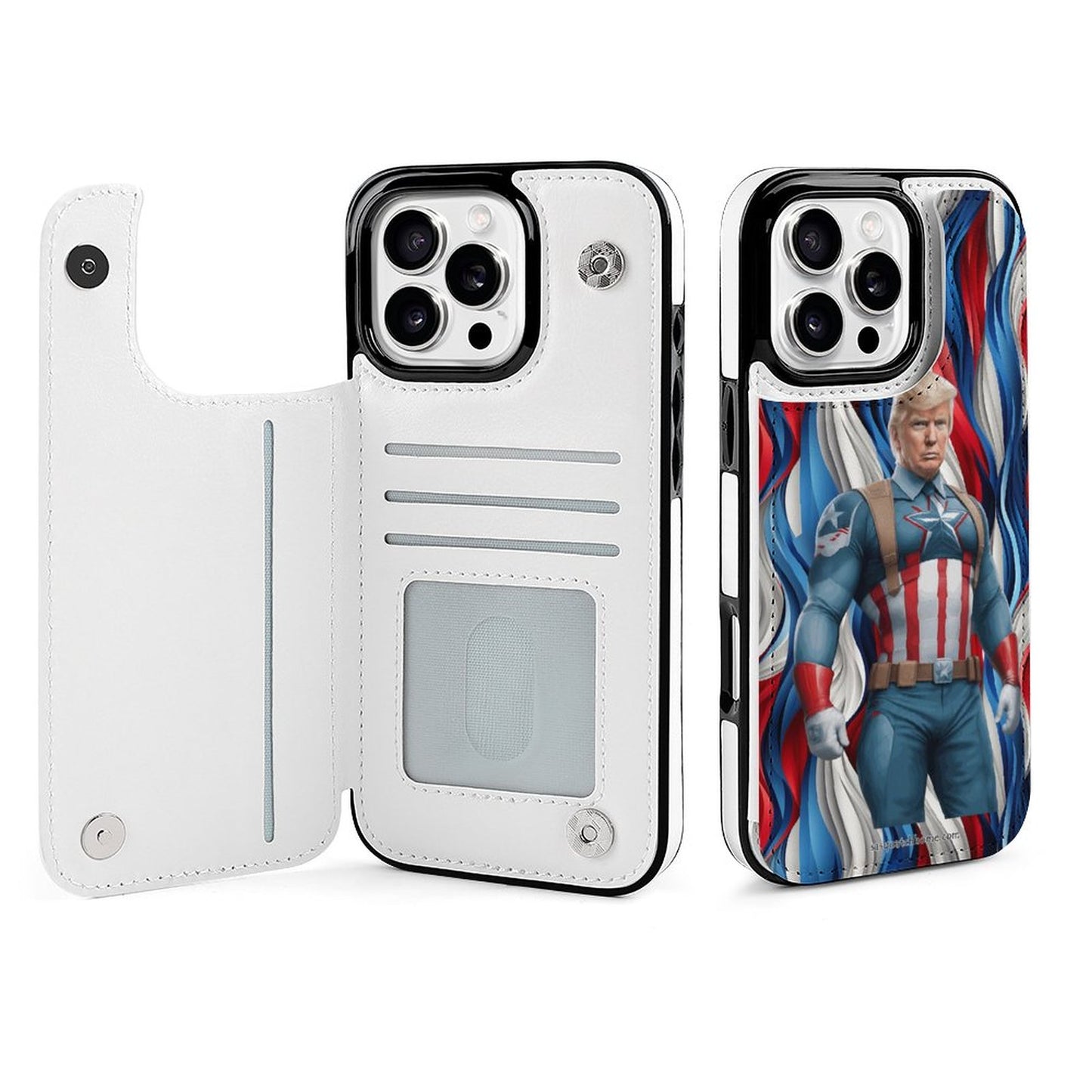 Ct America Donald Trump, iPhone 16 Faux Leather Wallet Case