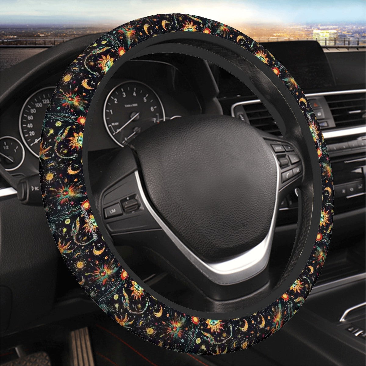 Astrology, Rugged Auto Steering Wheel Cover - 15"