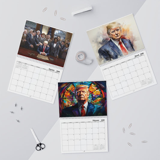 Donald Trump, MAGA  2026 8x11 inch Wall Calendar  Personalize It! Home Decor, Gift for Holidays, Office Organization