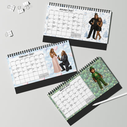 Bigfoot 10" x 5" Desktop Calendar