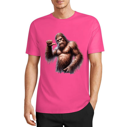 Bigfoot - Sasquatch Pointing at self Short Sleeve Cotton T-Shirt