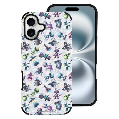 6 Alien Designs, Microfiber iPhone 16 Cases