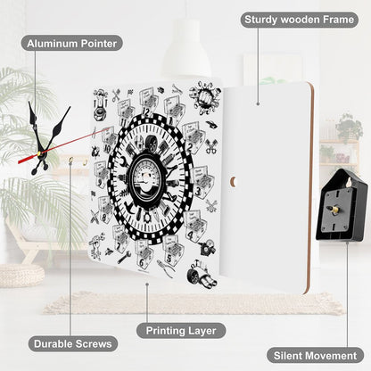 Auto Mechanic Square Wall Clock