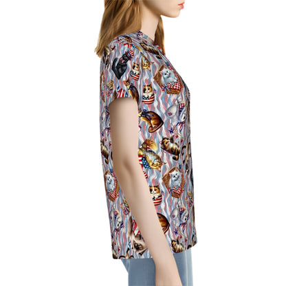 8 Patriotic Designs, Women’s Polyester Short Sleeve T-Shirt