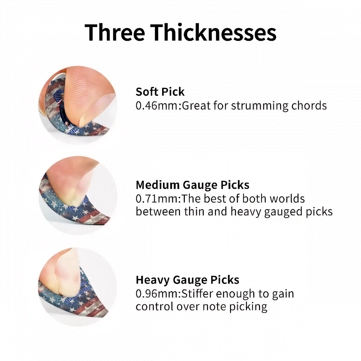 6 Guitar Picks with Keychain Snap Case- Sasquatch Bigfoot – 3 Thicknesses