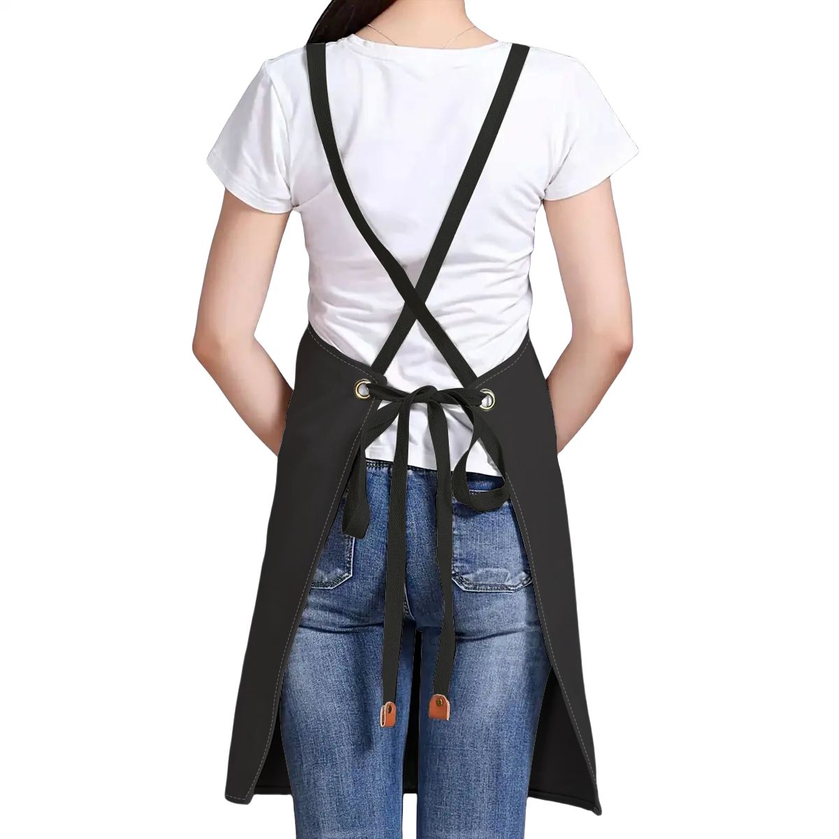 Pirate Canvas Cross Back Apron with Pockets