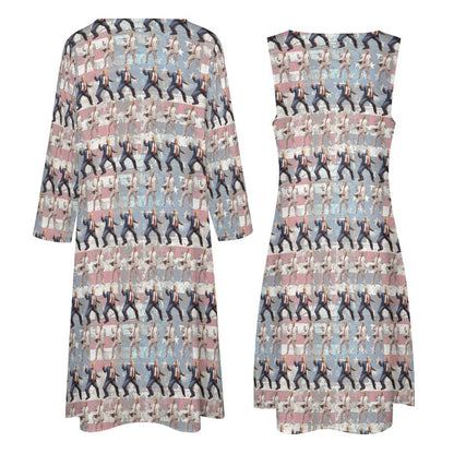 10 More Donald Trump Designs, Women’s Long Dress with Cardigan