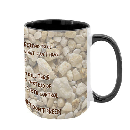 Sarcastic Sasquatch "The leftist..", Large 15 Ounce Colorful Mugs – Made In USA