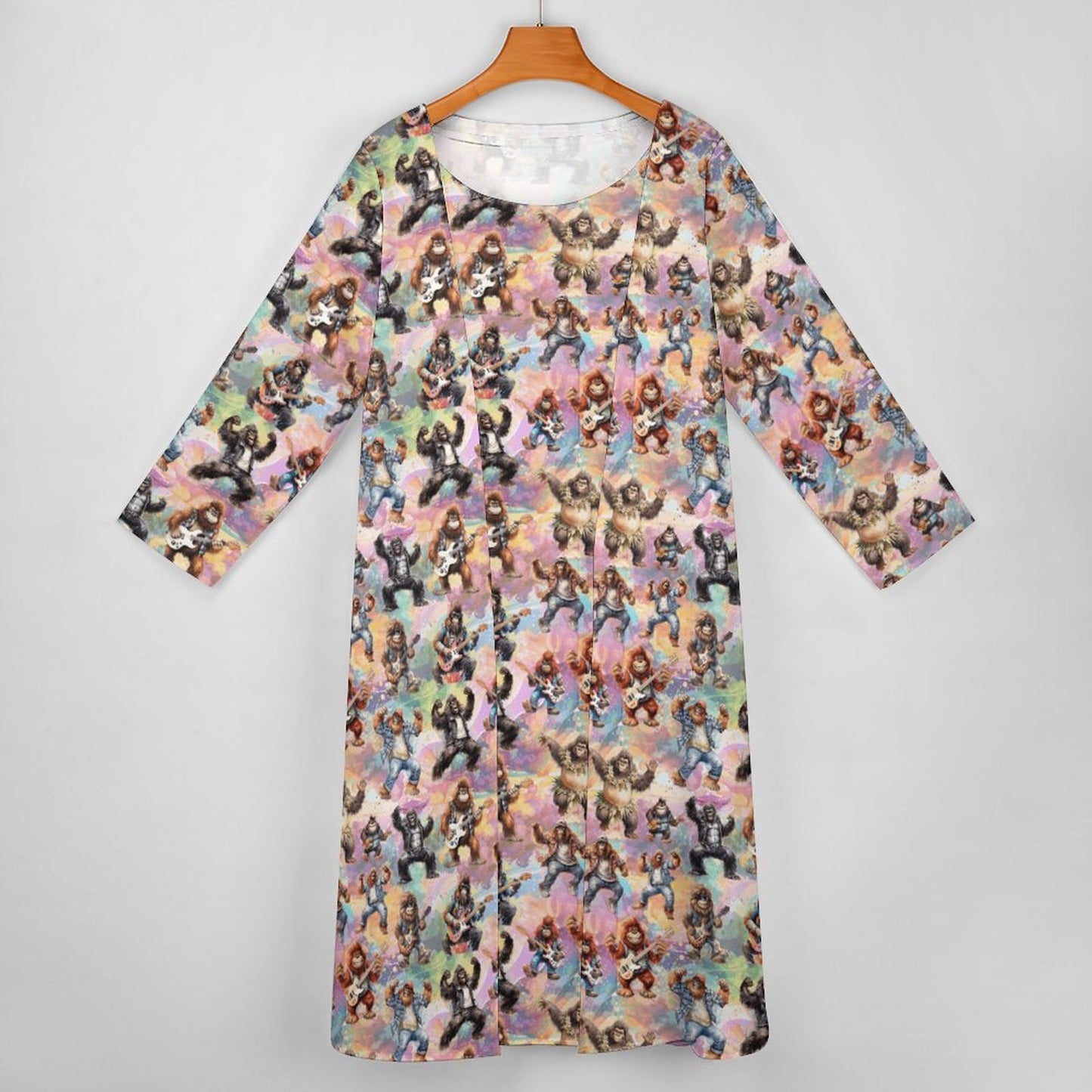 10 Bigfoot Designs, Women’s Long Dress with Cardigan