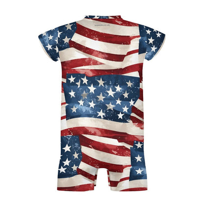 Baby Donald Trump, Faux Cotton Short Sleeve Baby Bodysuit Romper
