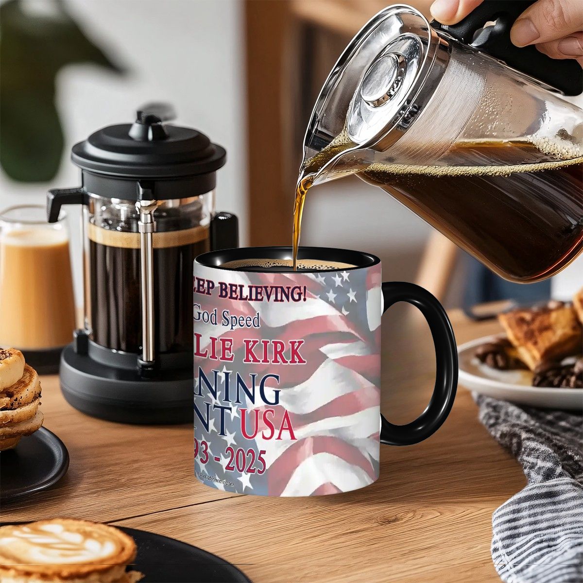 Charlie Kirk Memorial, Standard Colorful Coffee Mug (11oz) (Made in USA)