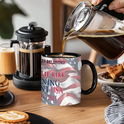 Charlie Kirk Memorial, Standard Colorful Coffee Mug (11oz) (Made in USA)