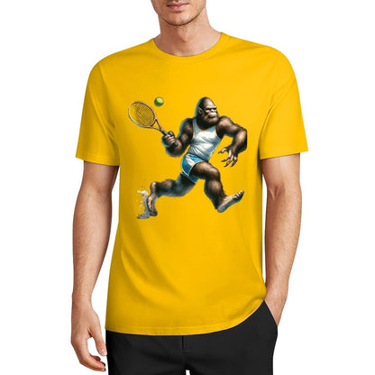 Bigfoot - Sasquatch Tennis Short Sleeve Cotton T-Shirt