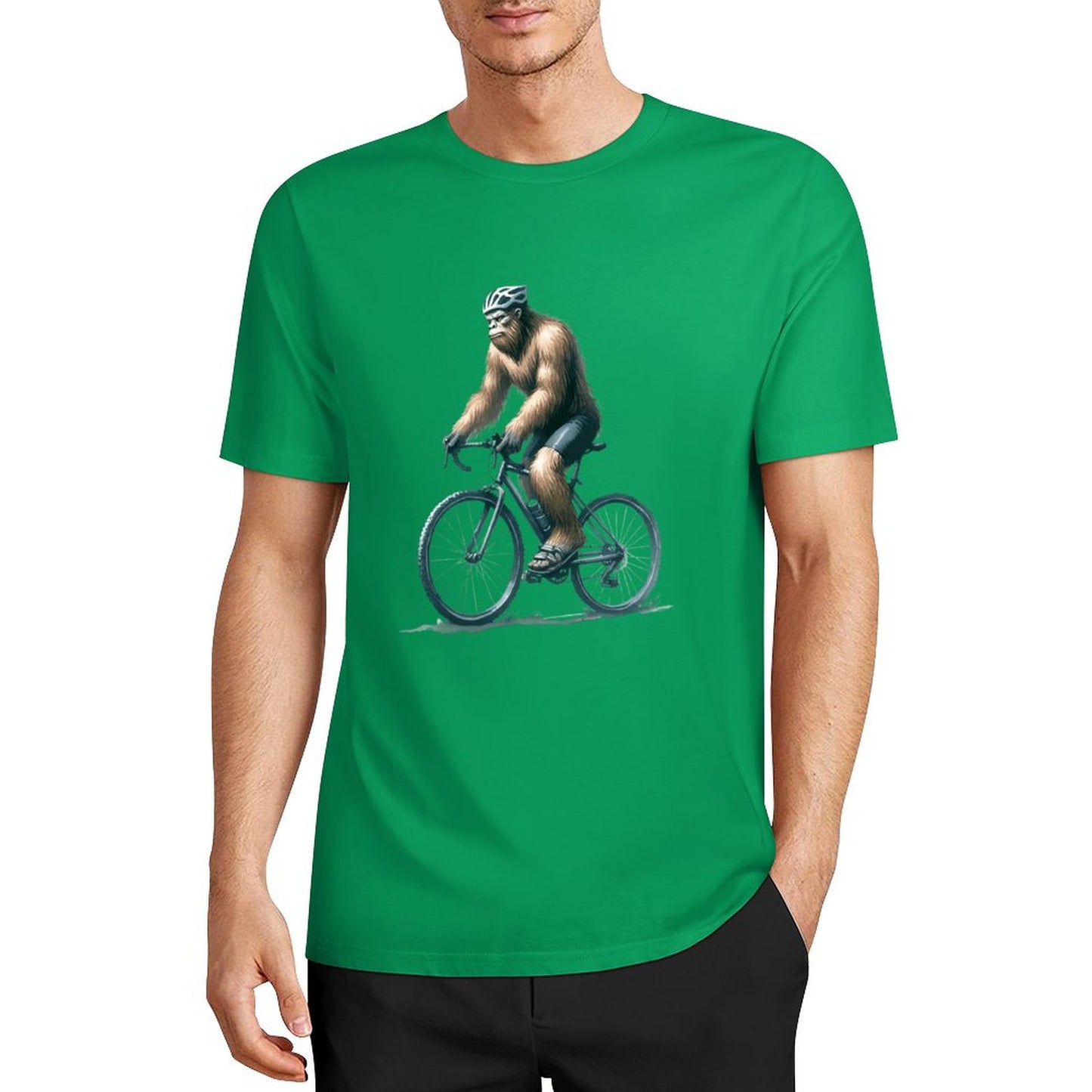 Bigfoot - Sasquatch Bicycle Short Sleeve Cotton T-Shirt