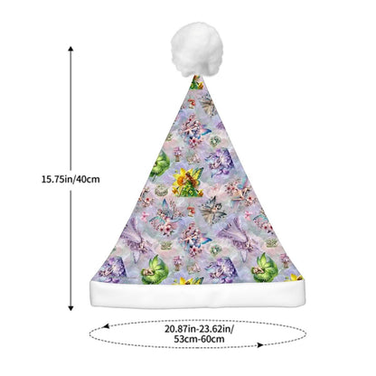 6 Fairy Designs, Adult Plush Santa Hat with Light