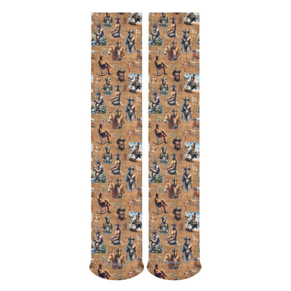 20 Bigfoot / Sasquatch Designs, 15.5 Inch Tube Socks