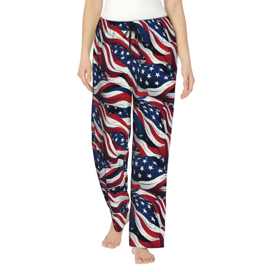 American Flag, Women's Pajama Pants