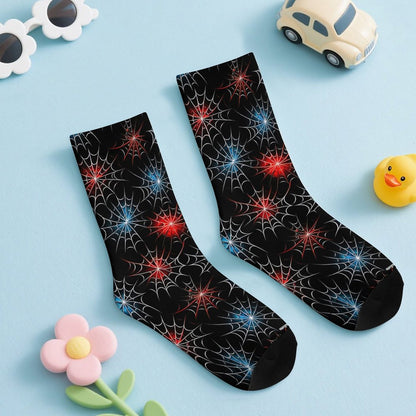 Colorful Spider Webs, Children’s Polyester Socks