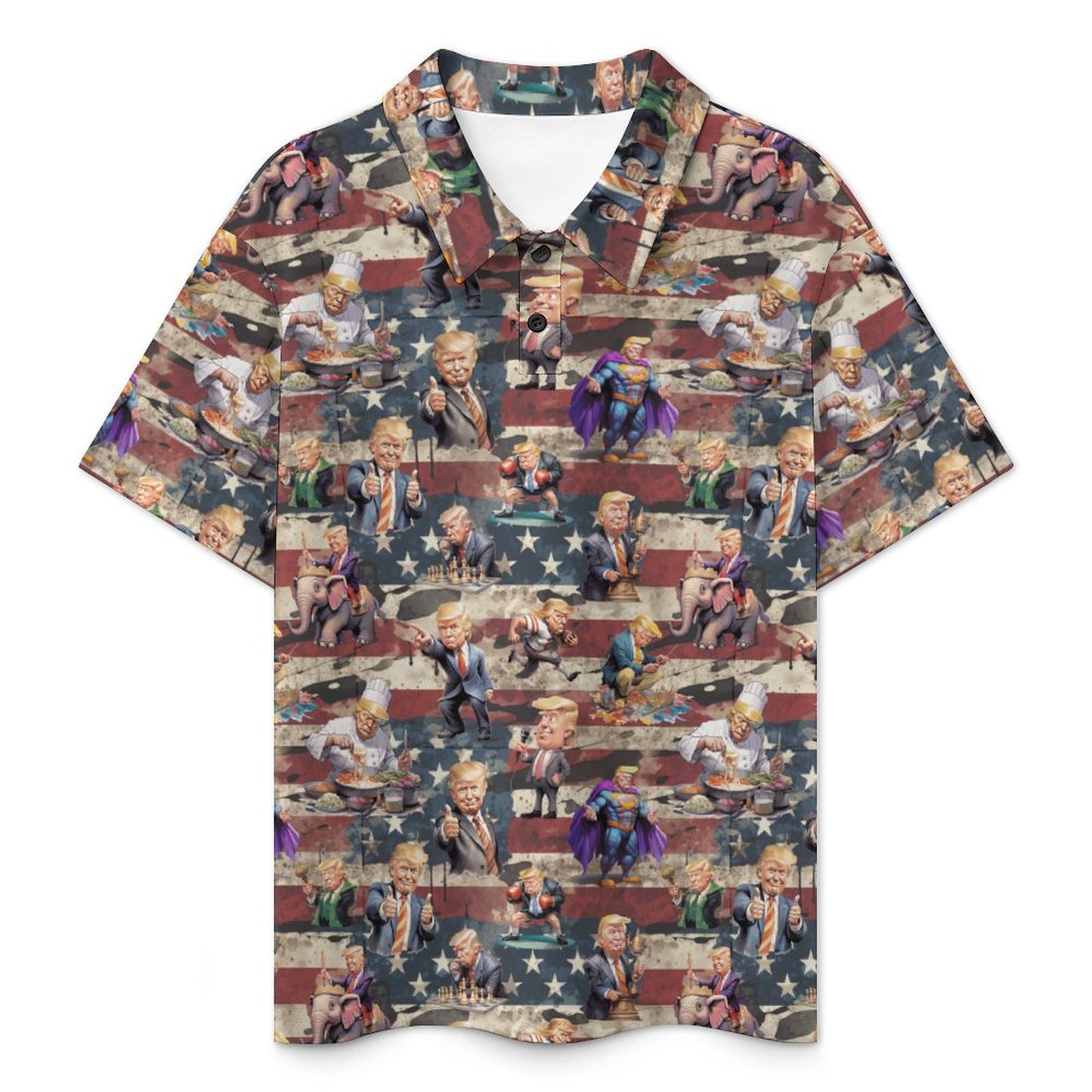 10 Donald Trump Designs, Kids Button Down Polo Shirt