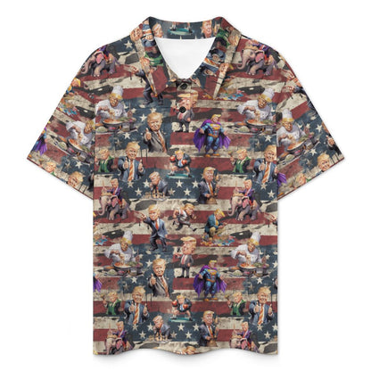 10 Donald Trump Designs, Kids Button Down Polo Shirt