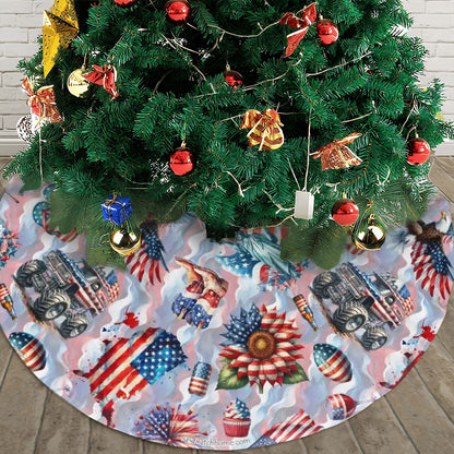 8 Patriot Designs, Plush Christmas Tree Skirt – 3 Sizes