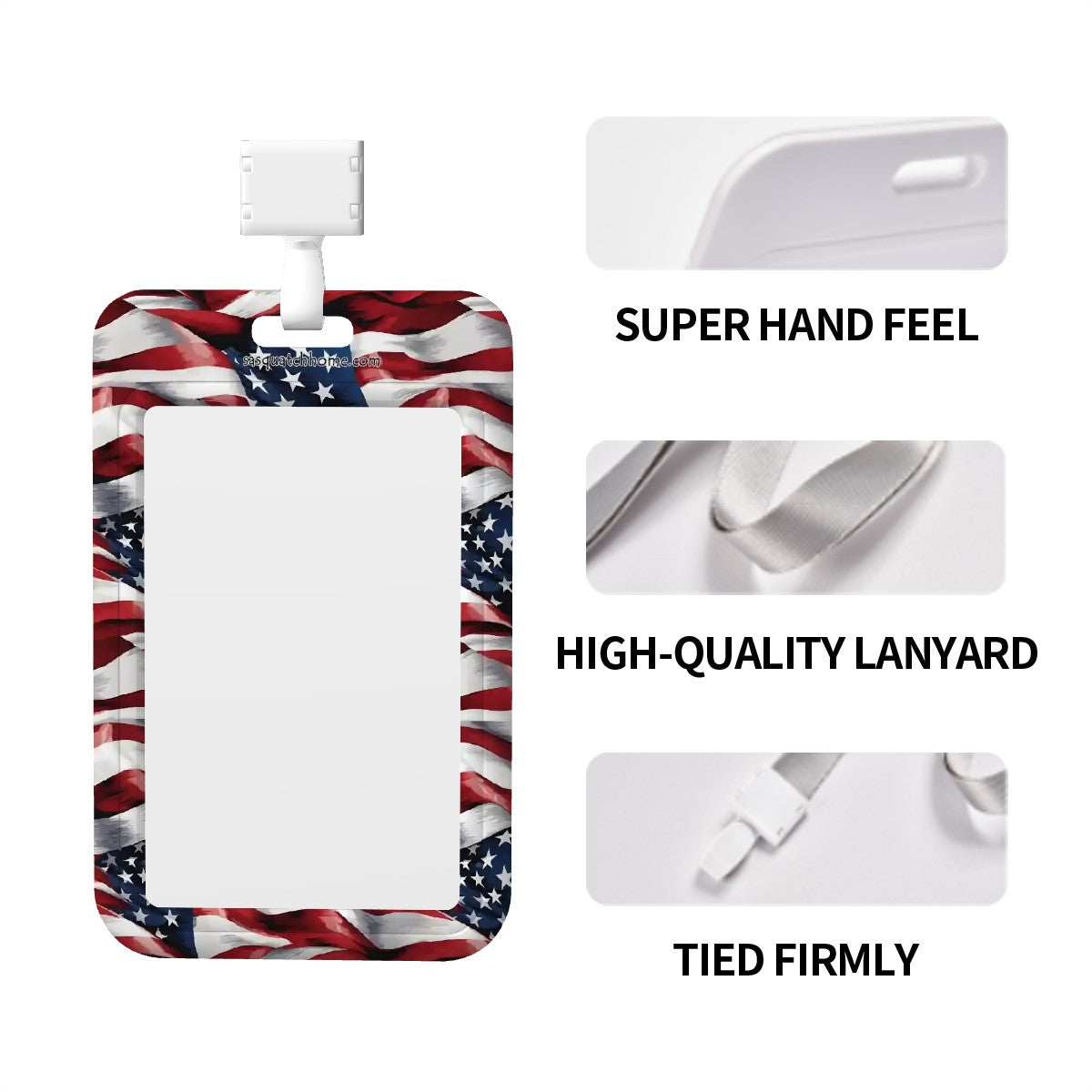 Bigfoot Sasquatch, US Navy Man -Durable Double Sided Badge Holder