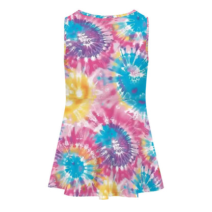 10 Tie Dye Designs, Girl’s Sleeveless Dress